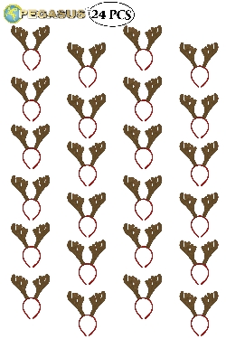 CERCHIETTO FRONTINO RENNA DI BABBO NATALE (CF 24 PZ)